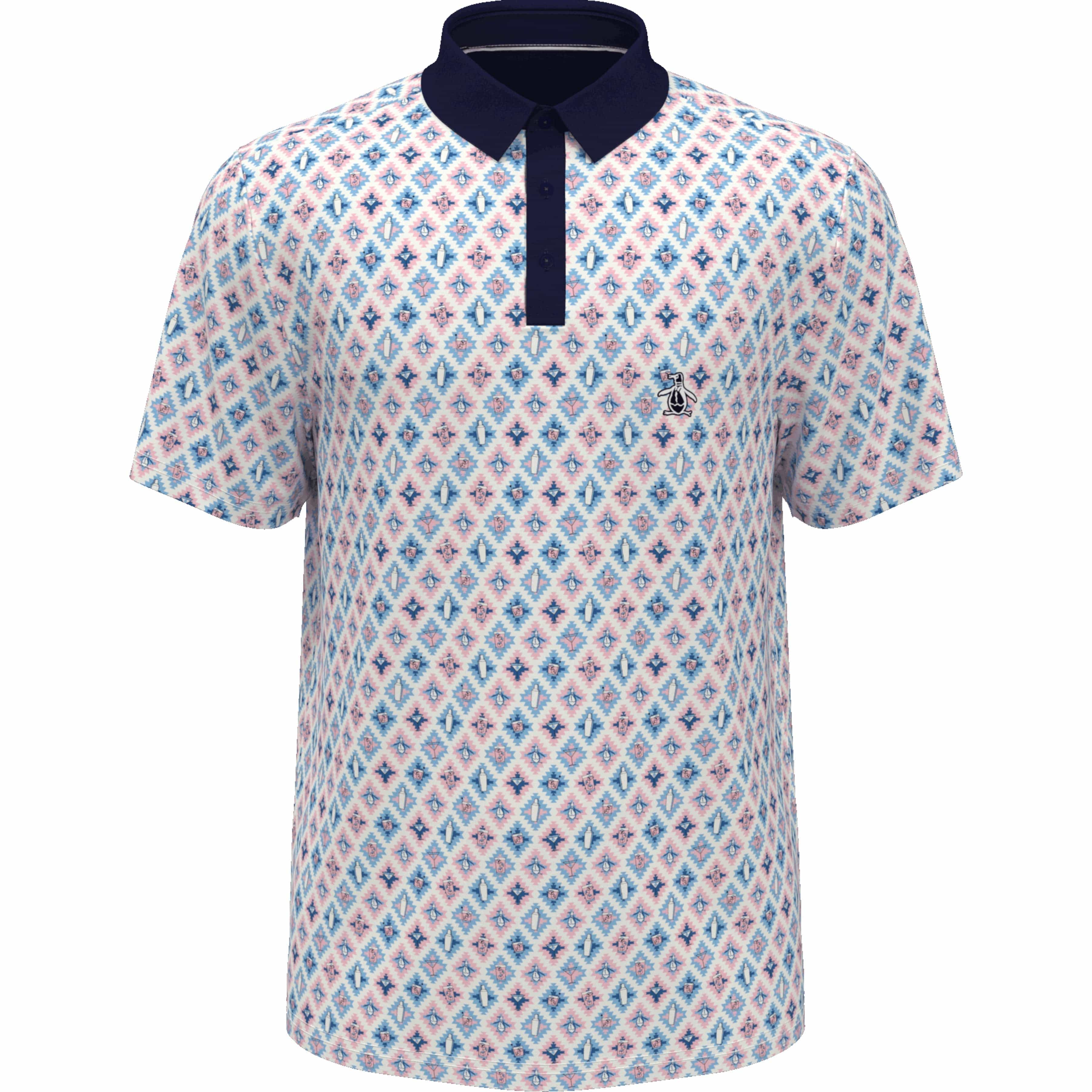 All Over Oversized Cocktail Print Golf Polo | Original Penguin US