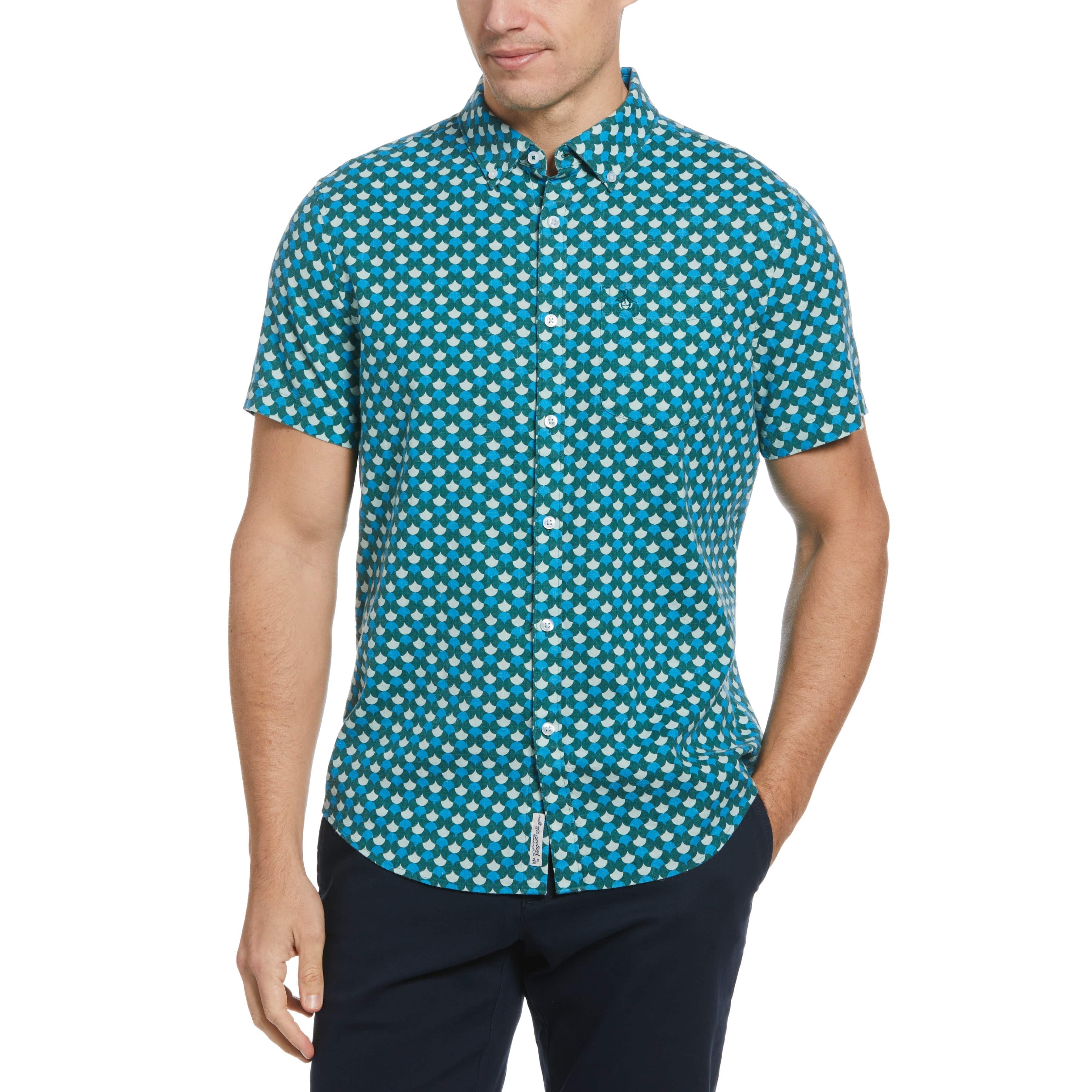 All Over Fan Print Shirt | Original Penguin US