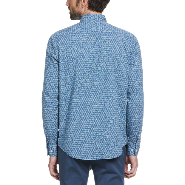Geometric Print Dobby Shirt | Original Penguin US