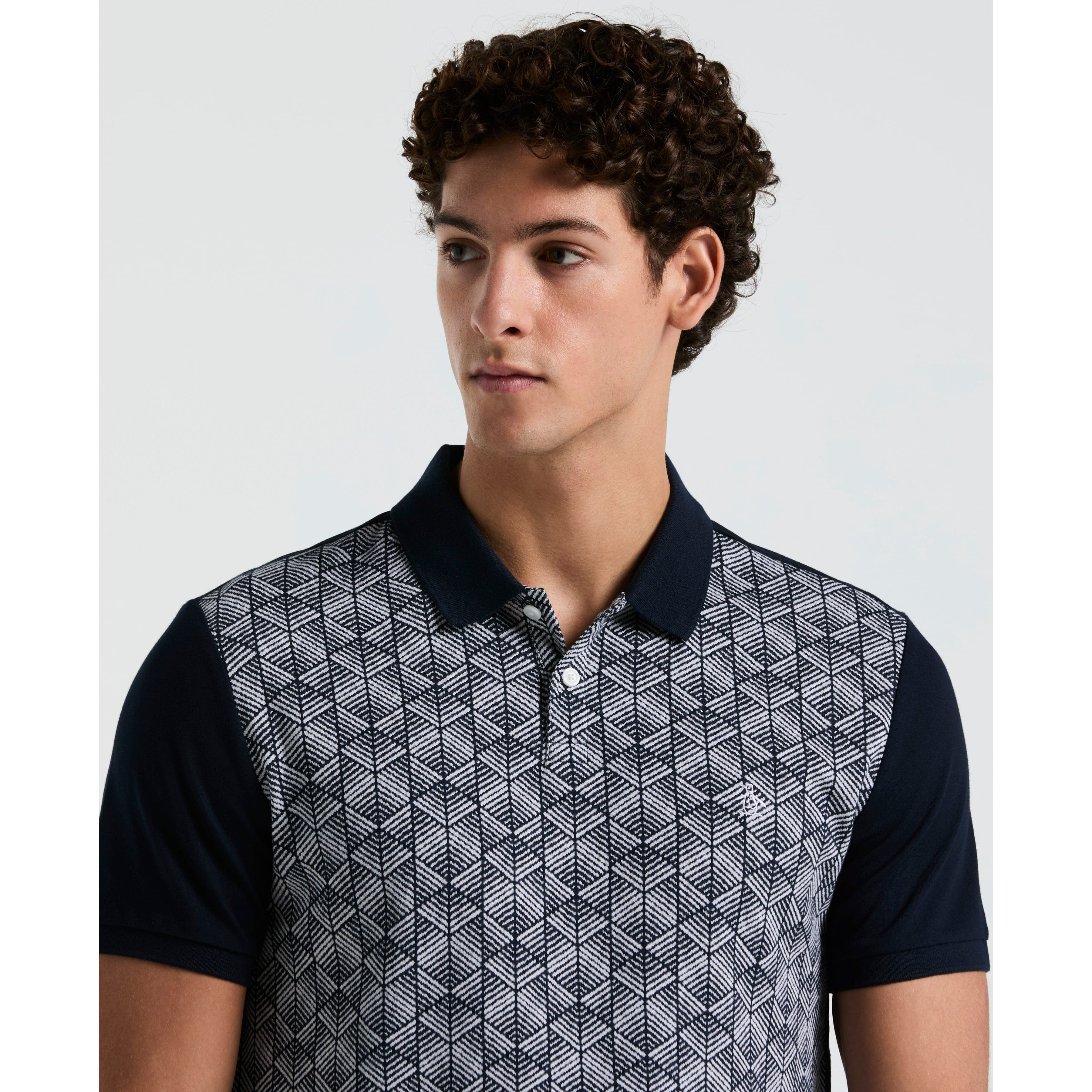 Diamond Jacquard Front Polo