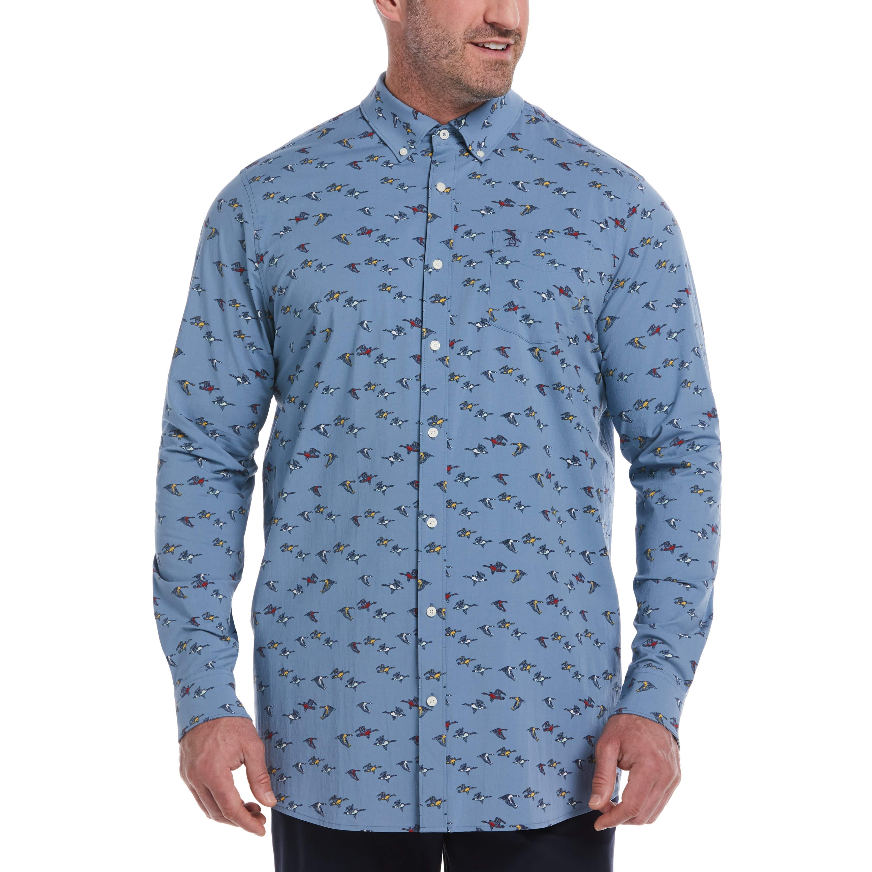 Big & Tall Jacquard Denim Shirt