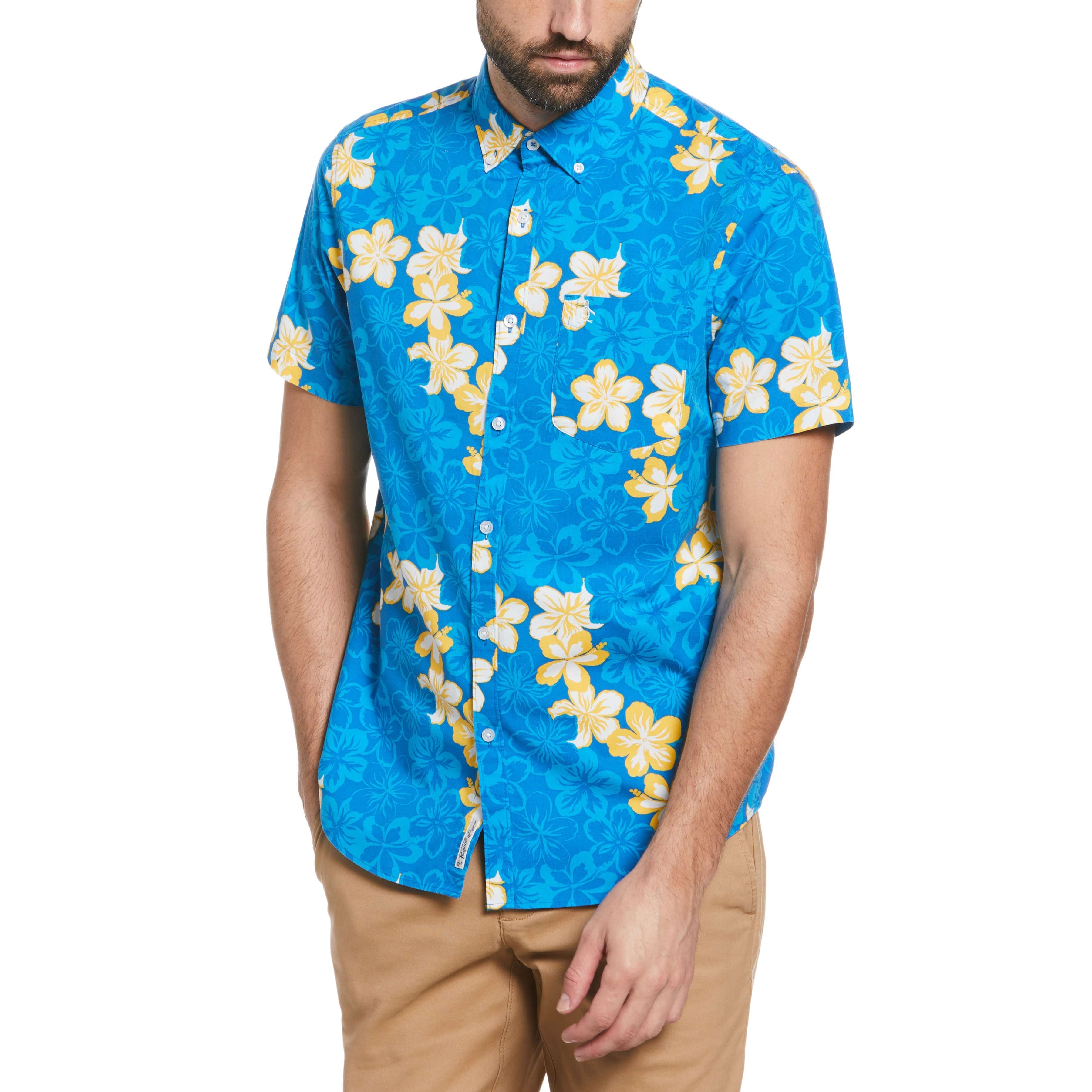 Collegiate Luau Floral Camp Shirt