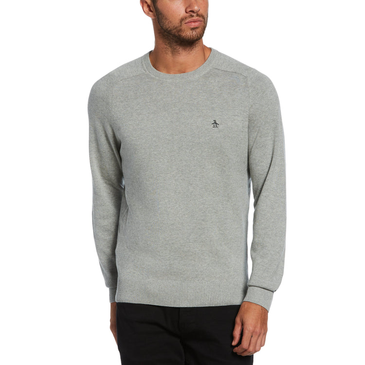 Organic Cotton Men's Rib Detail Crew Neck Sweatshirt