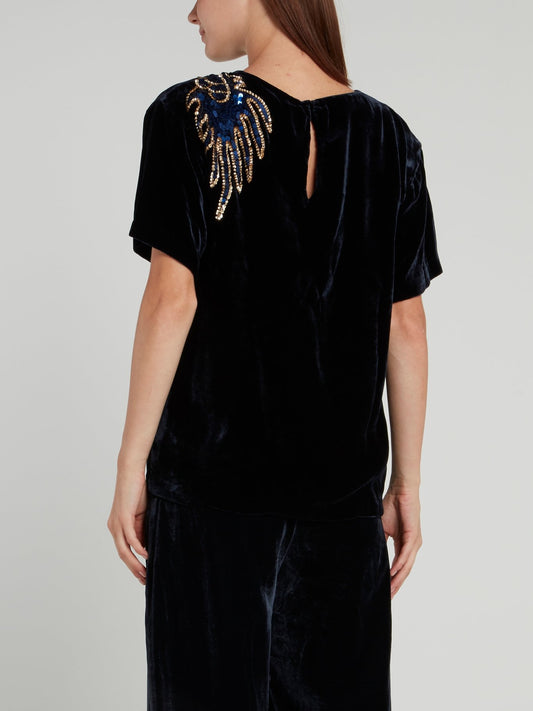 Black Sequin Dragon T-Shirt – Maison-B-More Global Store