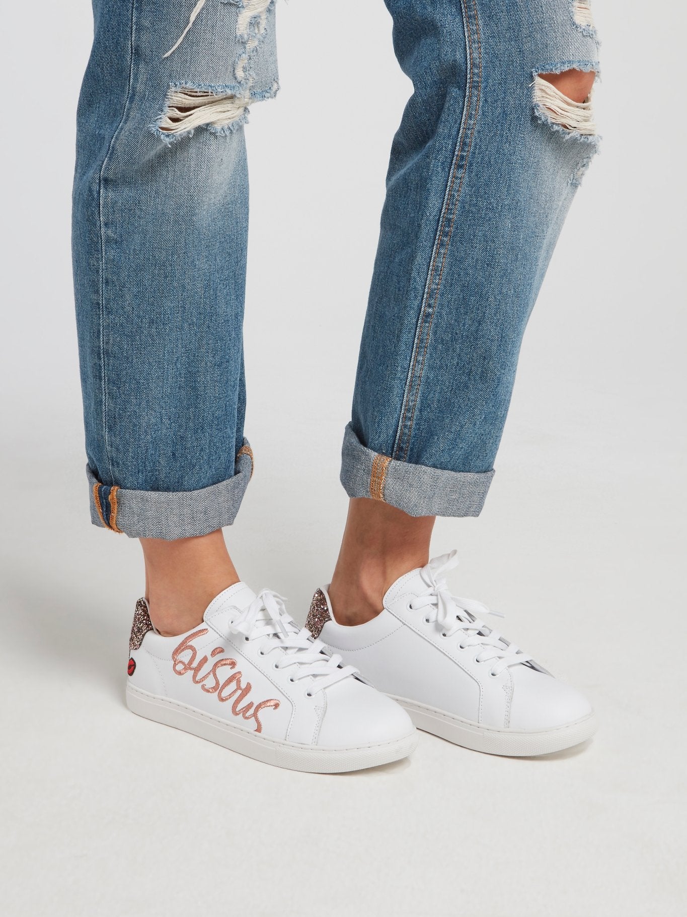 Satire politik værksted Simone Bisous Lace Up Sneakers – Maison-B-More Global Store