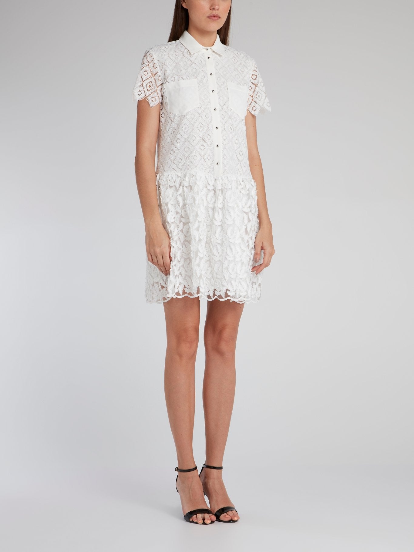 white feather mini dress