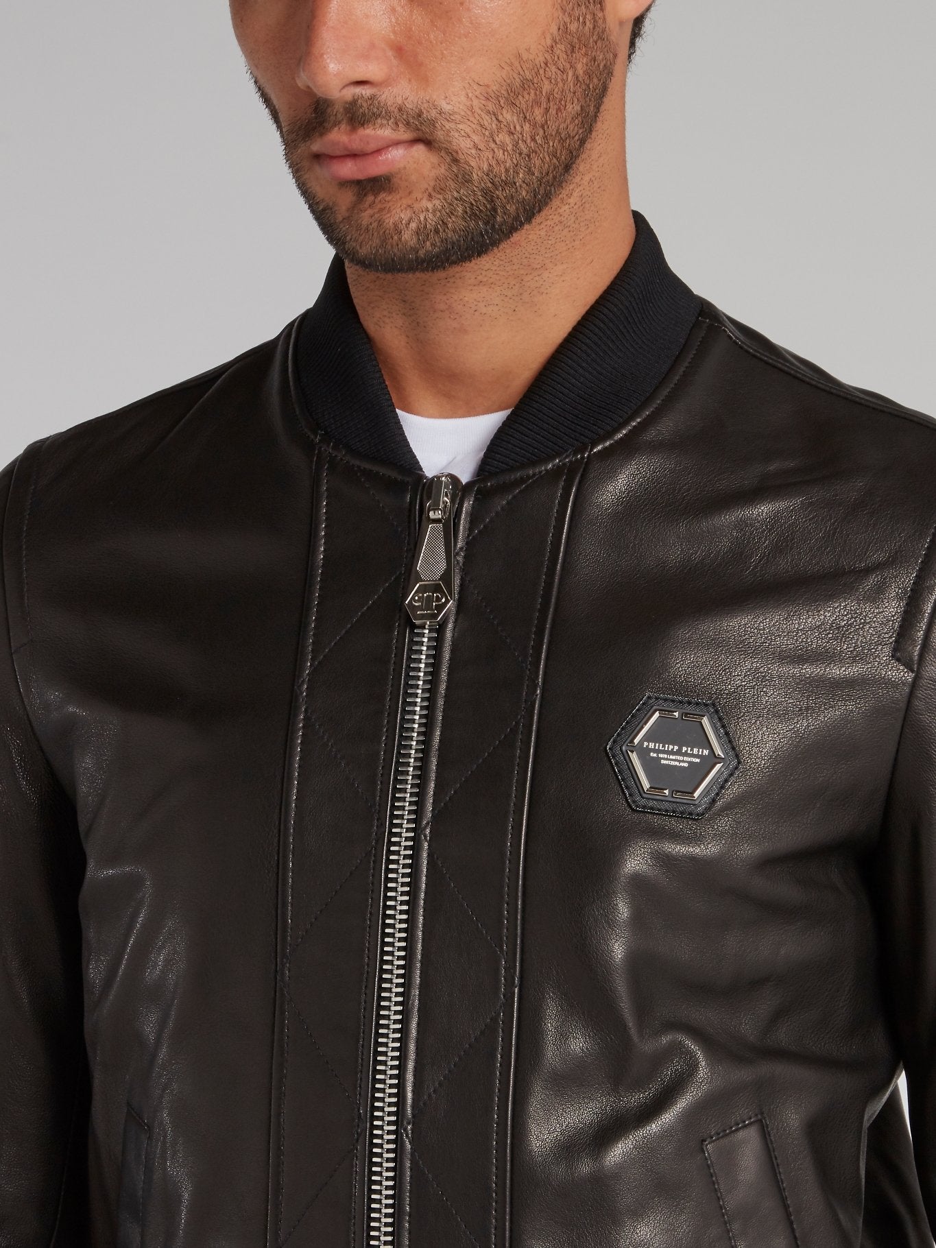 philipp plein leather jacket skull