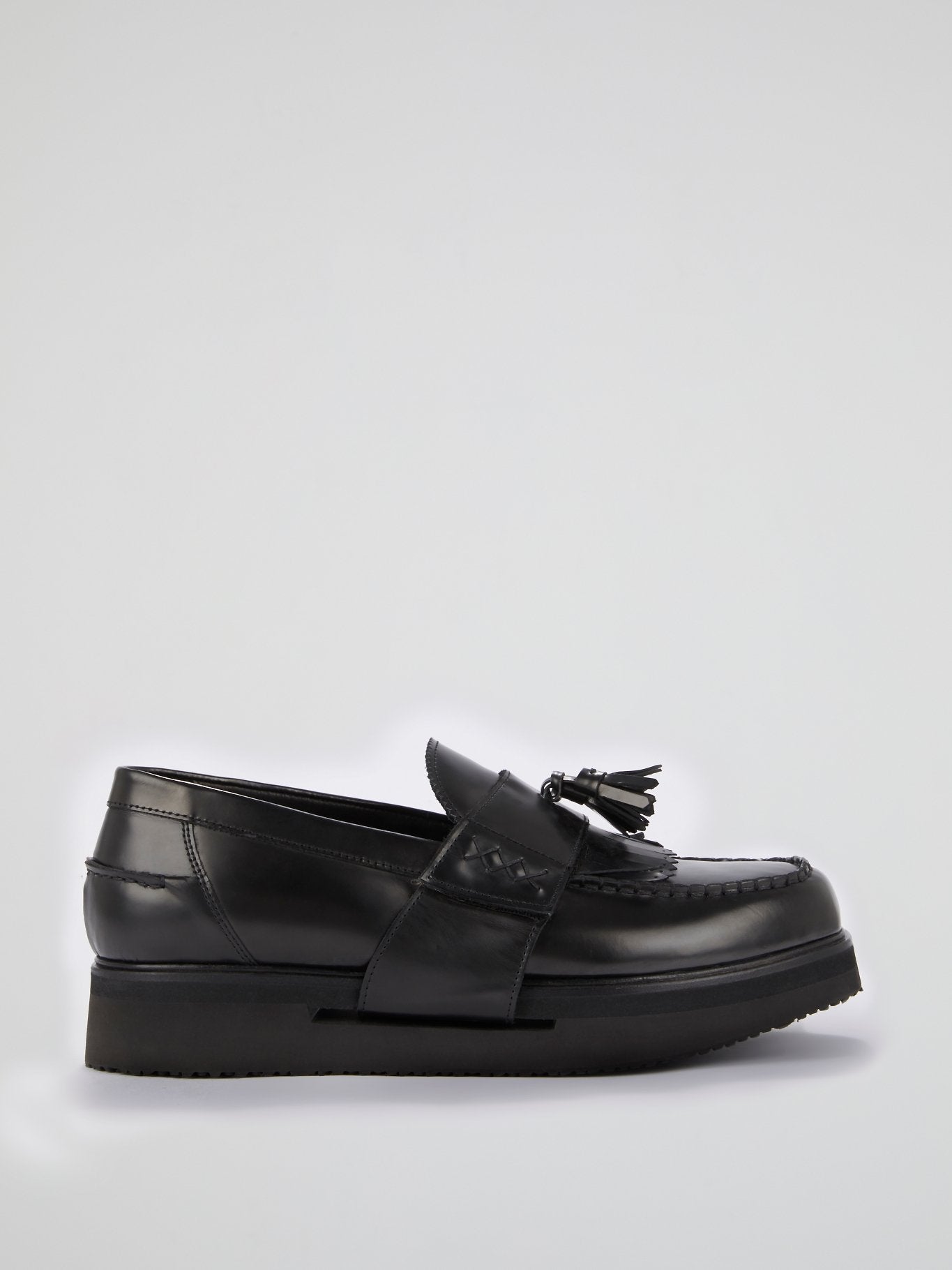 Black Platform Tassel Loafers – MAISON 