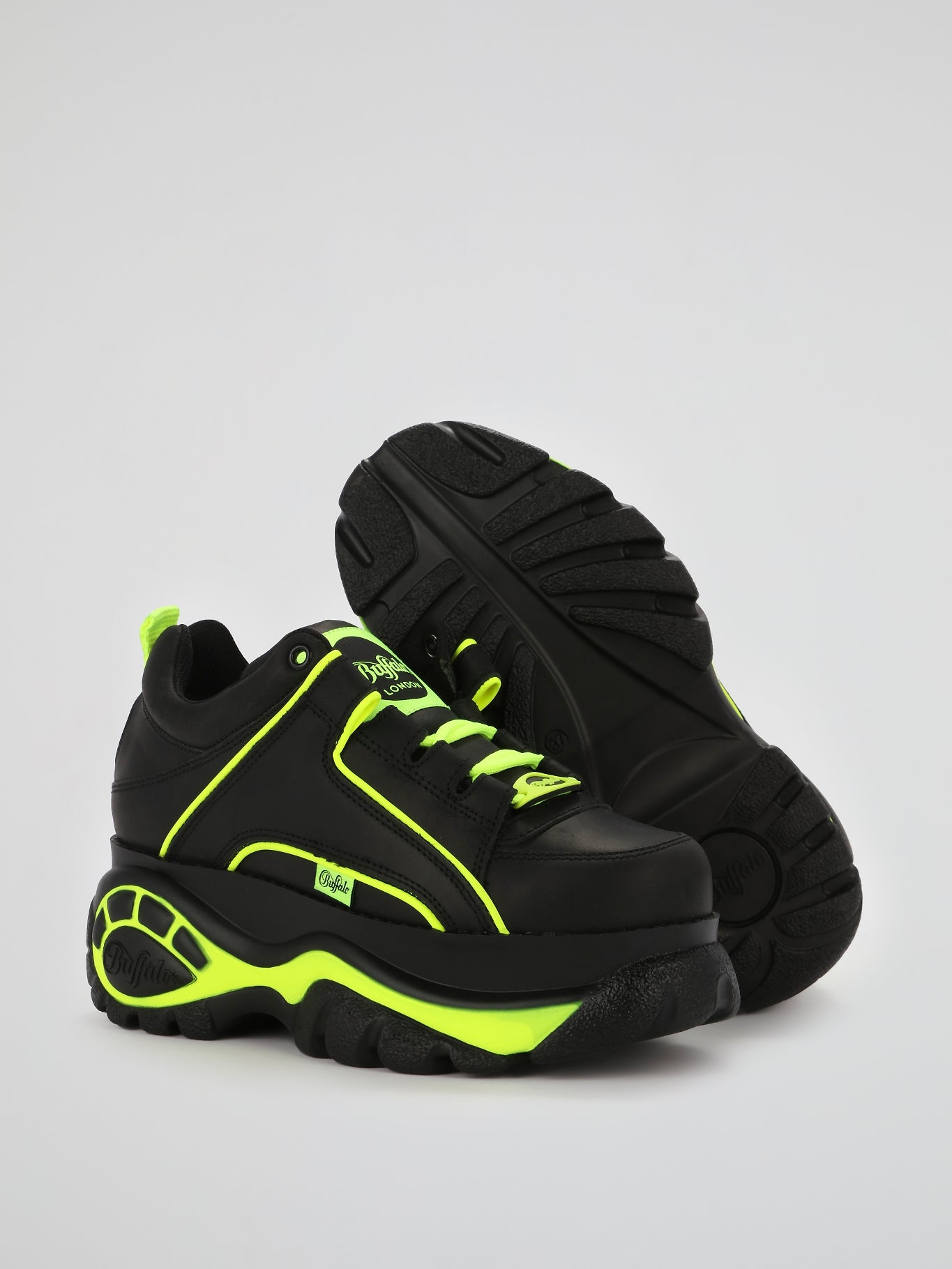 Neon Detail Platform Sneakers – Maison-B-More Global