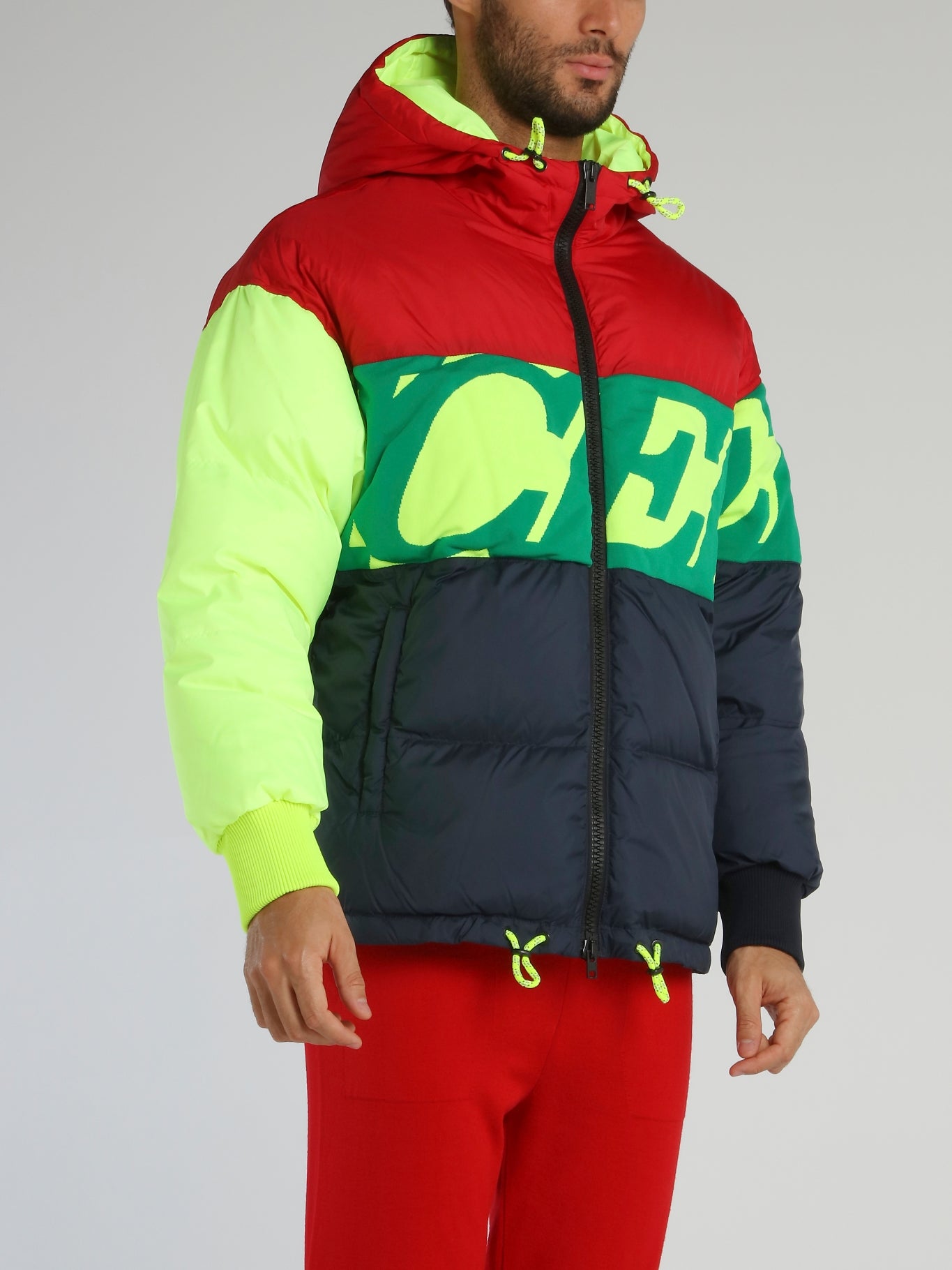 Colour Block Removable Hood Puffer Jacket – Maison-B-More Global Store