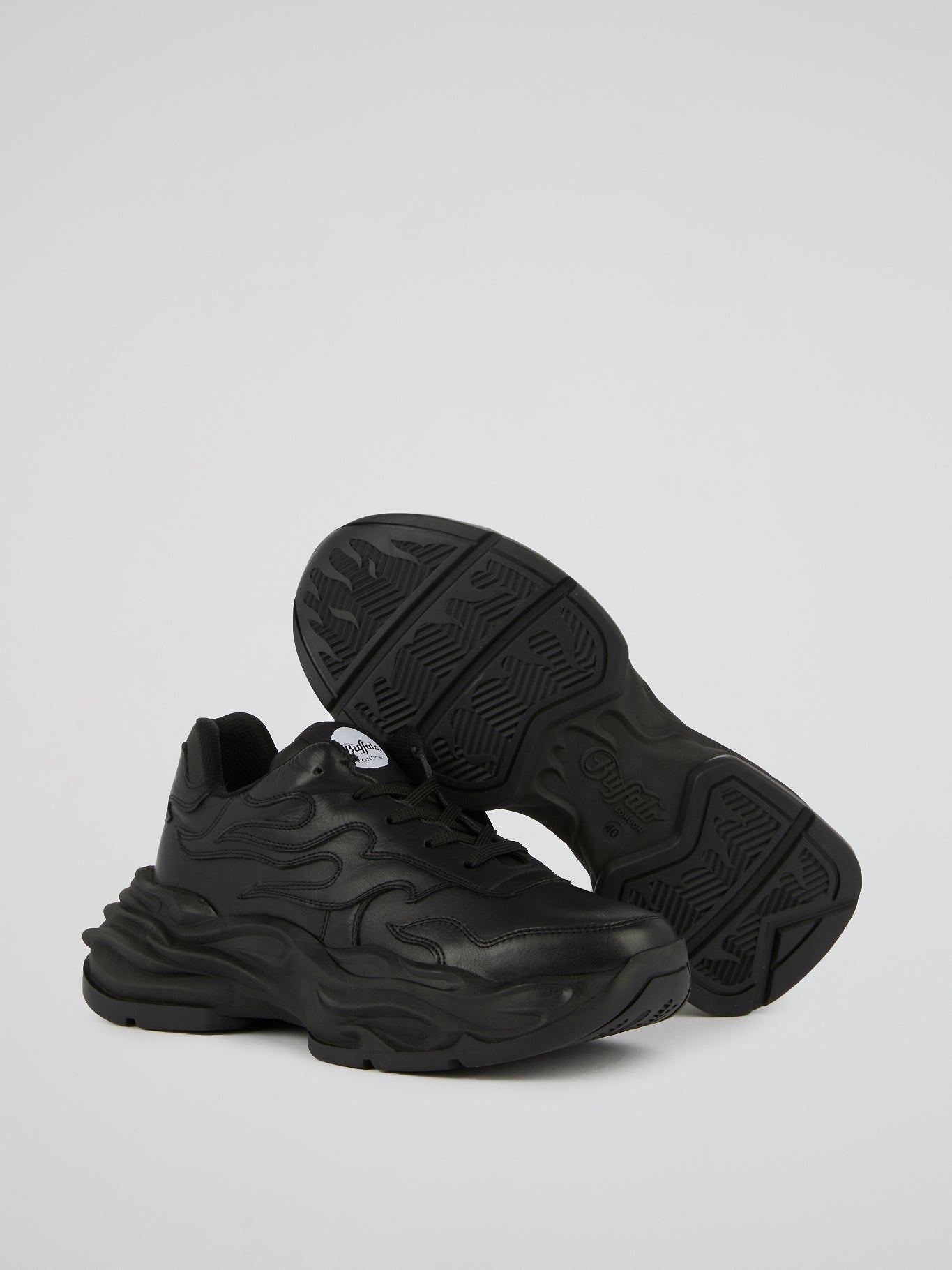 black sole sports shoes
