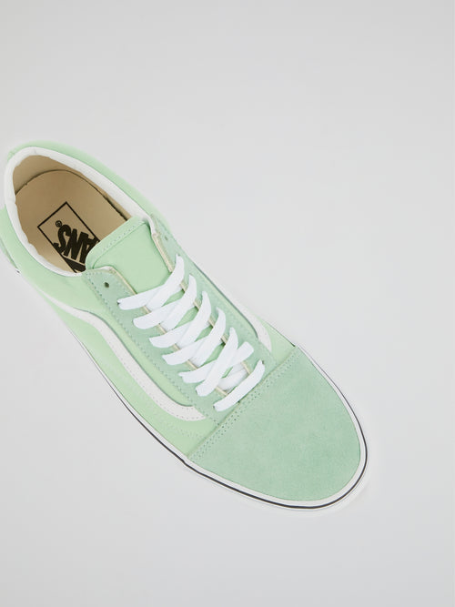 green suede vans womens