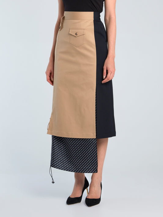 Reconstructed Trench Form Maxi Skirt – Maison-B-More Global Store