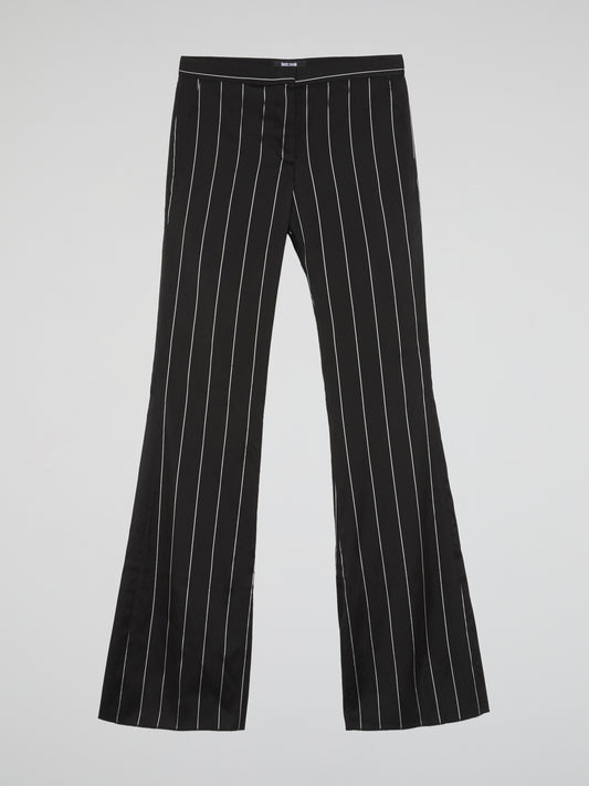 PINSTRIPE PANTS - Black