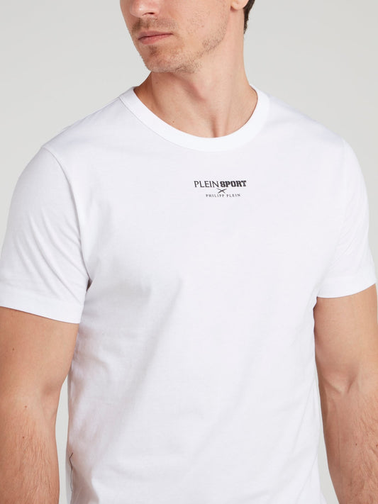 rear logo print T-shirt