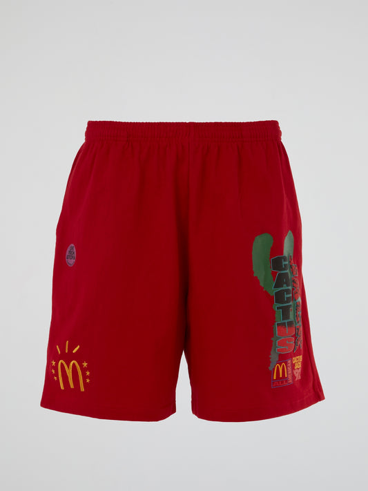 Shop Travis Scott Travis Scott x McDonald's Cj Arches Denim Shorts