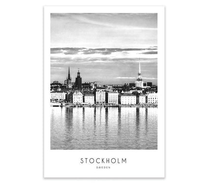 Tableau Stockholm - noir et blanc