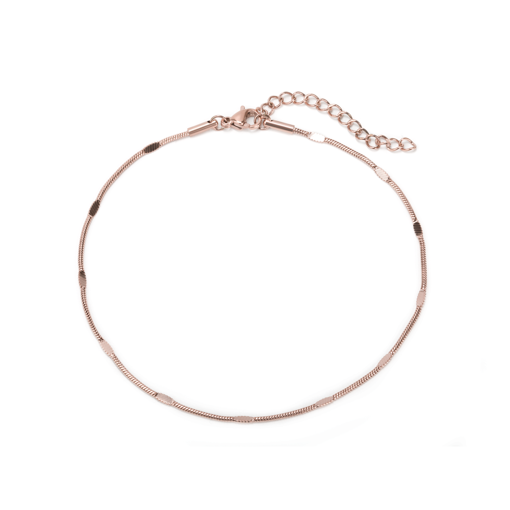 Rose gold stainless snake anklet for 