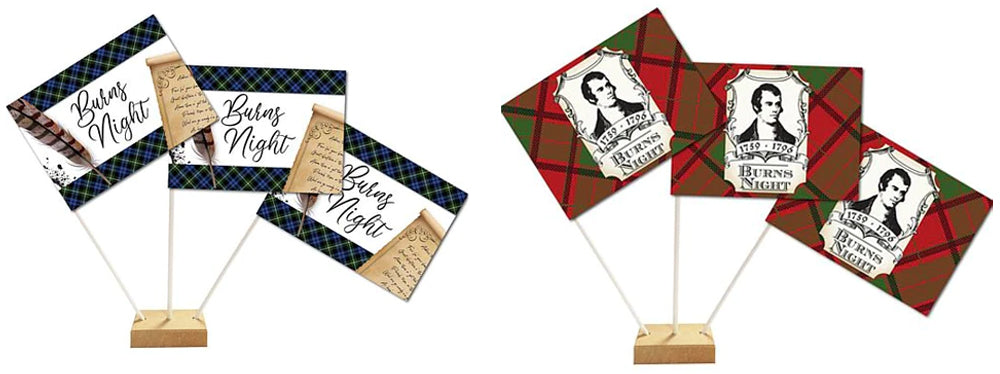 Burns Night Table Flags