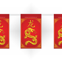 Chinese New Year of the Dragon 2024 Wall Banner Decoration - 1.2m