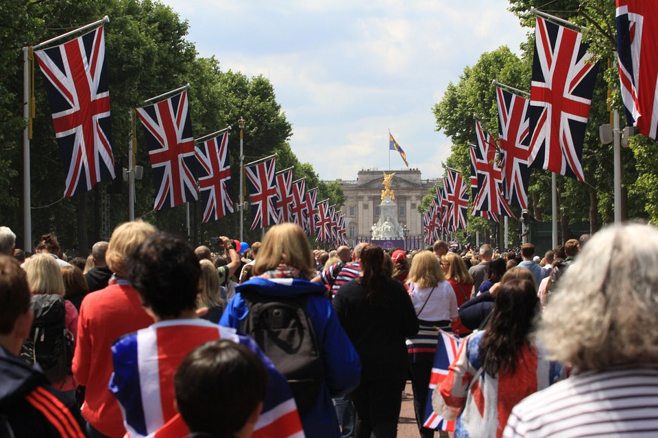 Coronation Crowds Outside Buckingham Palace