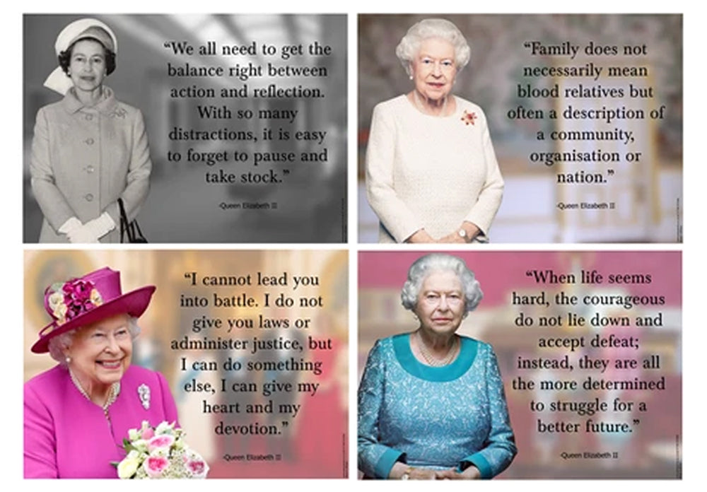 Queen Elizabeth II Quotes Posters A3