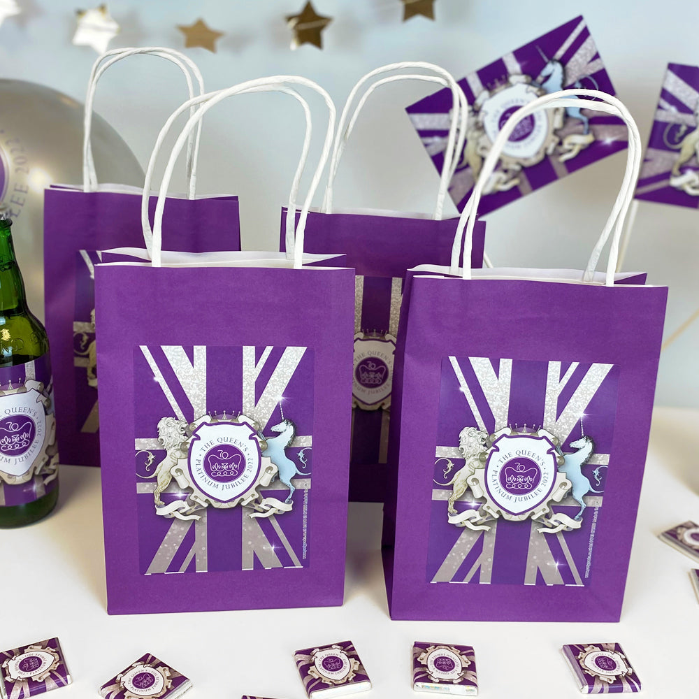 The Queen's Platinum Jubilee Purple Party Bags