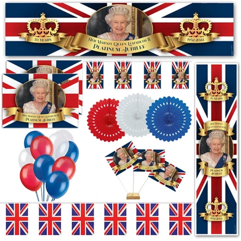 The Queen's Platinum Jubilee Crown Union Jack Decoration Pack 