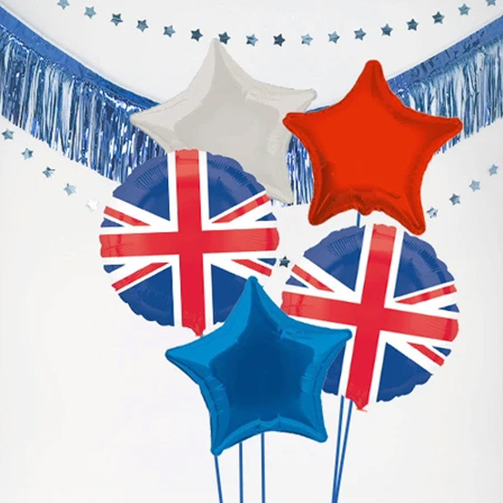 Inflated Union Jack Balloon Bundle