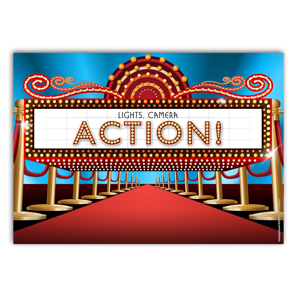 Award Night 'Lights, Camera, Action' Themed Poster Party Decoration - –  Party Packs
