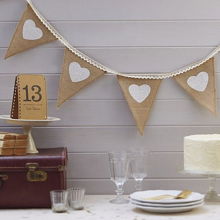 Vintage Affair Hessian Lace Bunting 25m