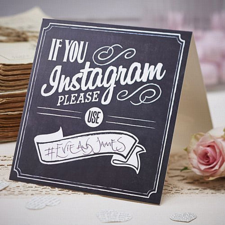 Click to view product details and reviews for Vintage Affair If You Instagram Table Sign 13cm Pack Of 5.