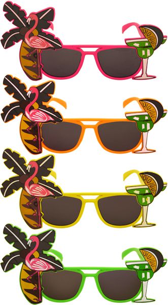 Click to view product details and reviews for Flamingo And Palm Tree Glasses Assorted Colours Each.