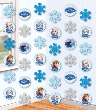 Disney Frozen String Decorations 21m Pack Of 6