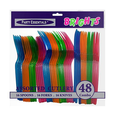 Click to view product details and reviews for Neon Assorted Plastic Cutlery Pack Of 48.