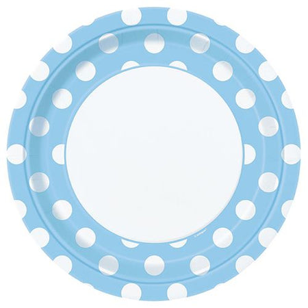 Click to view product details and reviews for Pale Blue Dots Large Plates 9 Pack Of 8.