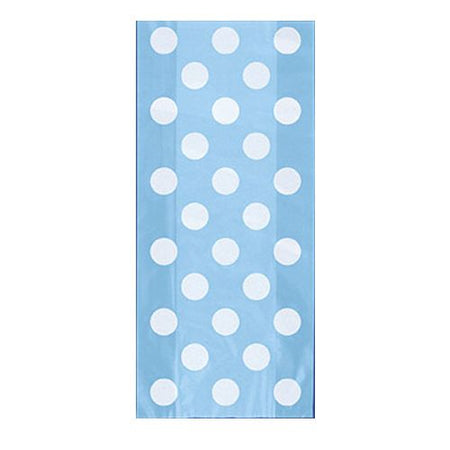 Pale Blue Dots Cello Bags Pack Of 20