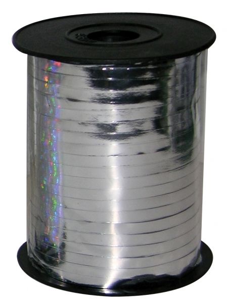 Click to view product details and reviews for Metallic Silver Balloon Ribbon 230m.