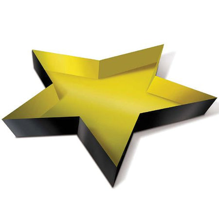 Gold Plastic Star Tray 343cm