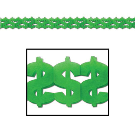 Click to view product details and reviews for Dollar Sign Garland 366m.