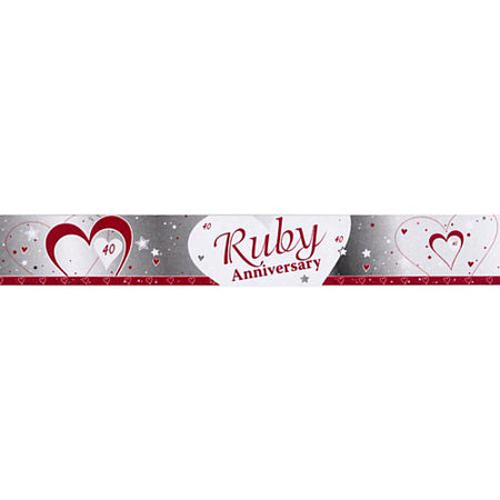 Ruby Anniversary Foil Banner 274m