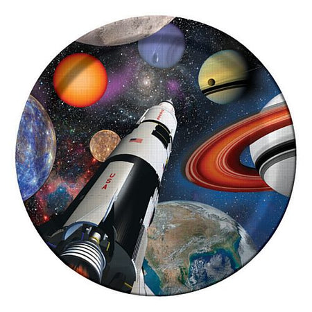 Space Blast Paper Plates 23cm Pack Of 8