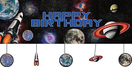 Space Blast Giant Banner With Attachments 152cm