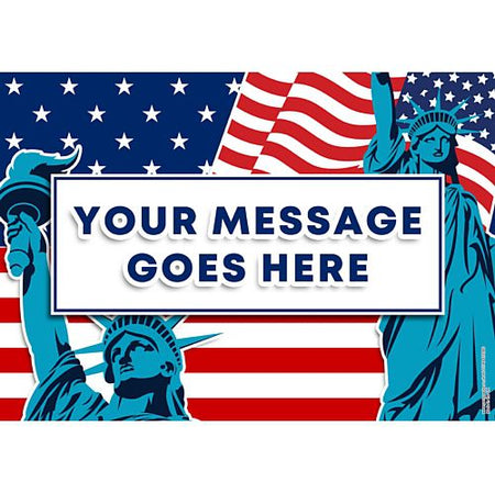 Click to view product details and reviews for American Flag And Statue Of Liberty Personalised Poster A3.