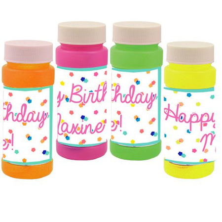 Personalised Bubbles Party Time Pack Of 6