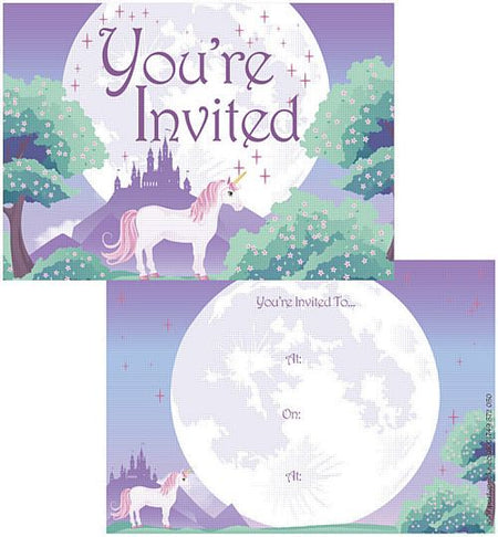 Click to view product details and reviews for Unicorn Fantasy Invites Pack Of 8.
