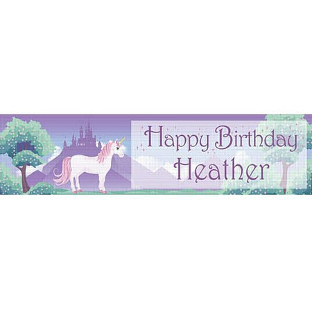 Click to view product details and reviews for Unicorn Fantasy Personalised Banner 12m.