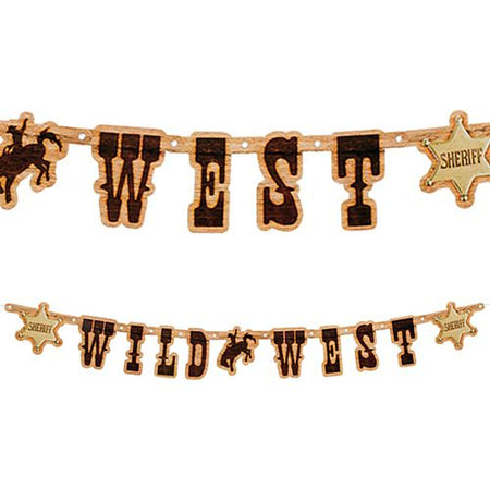 Wild West Card Letter Banner 11m