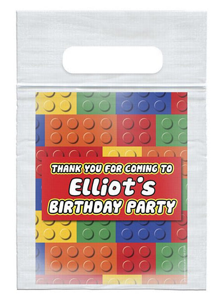 Click to view product details and reviews for Personalised Building Blocks Card Insert With Sealed Party Bag Each.