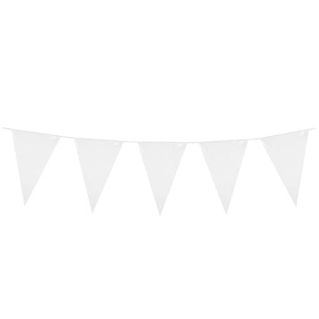 White Giant Outdoor Plastic Bunting 10m